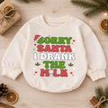 Sorry Santa I Drank the Milk Baby Romper, Funny Christmas Romper, Toddler 1st Birthday Holiday Outfit, Cute Xmas Gift for Boys and Girls — product view 1