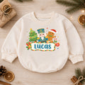 Personalized Nutcracker Christmas Baby Romper, Custom Name Gingerbread Holiday Outfit, 1st Christmas Gift for Baby Boys Baby — product view 1