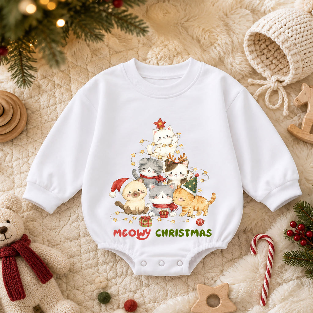 My First Christmas Baby Romper, Christmas Tree Baby Holiday Outfit, Baby 1st Christmas & 1st Birthday Romper, Cute Toddler Xmas Gift — product view 3