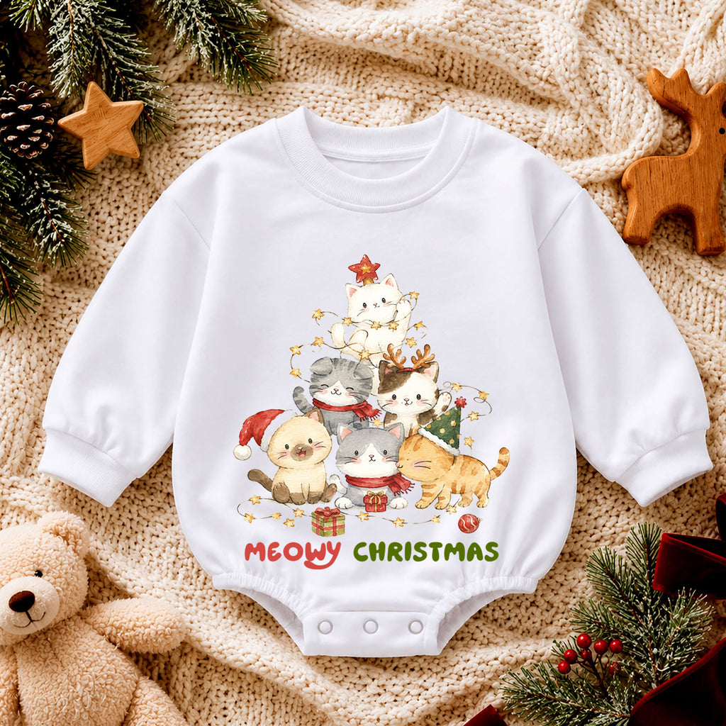 My First Christmas Baby Romper, Christmas Tree Baby Holiday Outfit, Baby 1st Christmas & 1st Birthday Romper, Cute Toddler Xmas Gift — product view 4