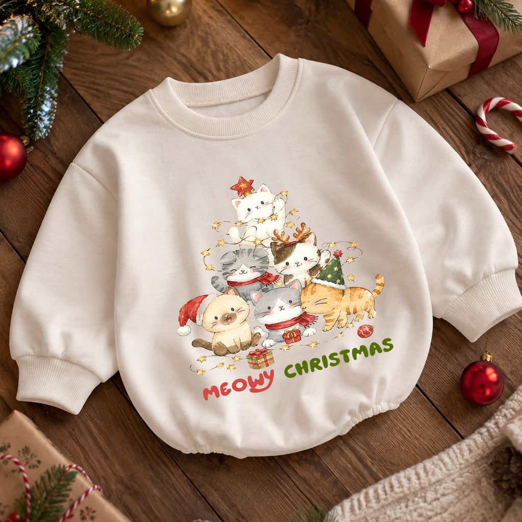 My First Christmas Baby Romper, Christmas Tree Baby Holiday Outfit, Baby 1st Christmas & 1st Birthday Romper, Cute Toddler Xmas Gift — product view 5