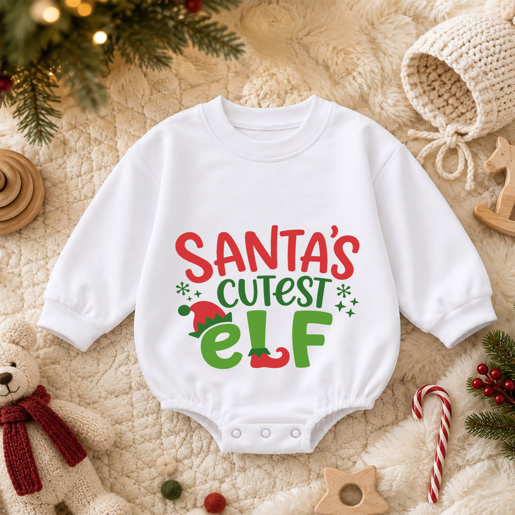 My 1st Christmas Baby Romper, Christmas Tree Santa Hat Holiday Outfit, Baby First Christmas & 1st Birthday Gift, Cute Toddler Xmas Romper — product view 3