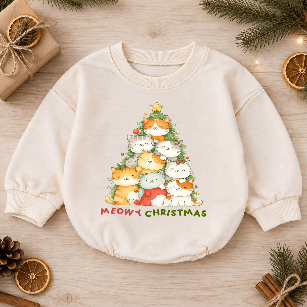Vintage Snowman First Christmas Baby Romper, My 1st Christmas & 1st Birthday Holiday Outfit, Retro Snowman Xmas Gift — product view 1