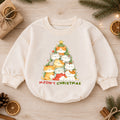 Vintage Snowman First Christmas Baby Romper, My 1st Christmas & 1st Birthday Holiday Outfit, Retro Snowman Xmas Gift — product view 1