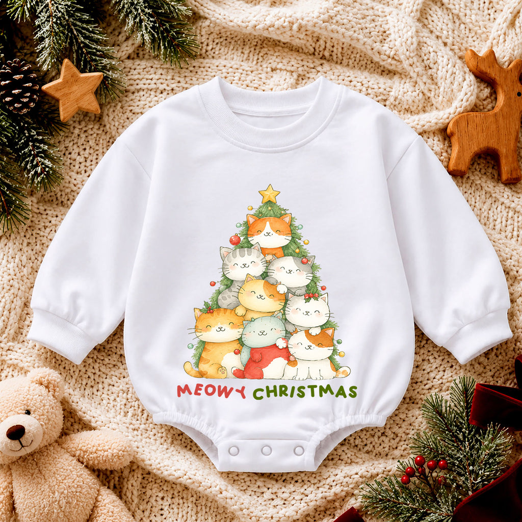 Vintage Snowman First Christmas Baby Romper, My 1st Christmas & 1st Birthday Holiday Outfit, Retro Snowman Xmas Gift — product view 4