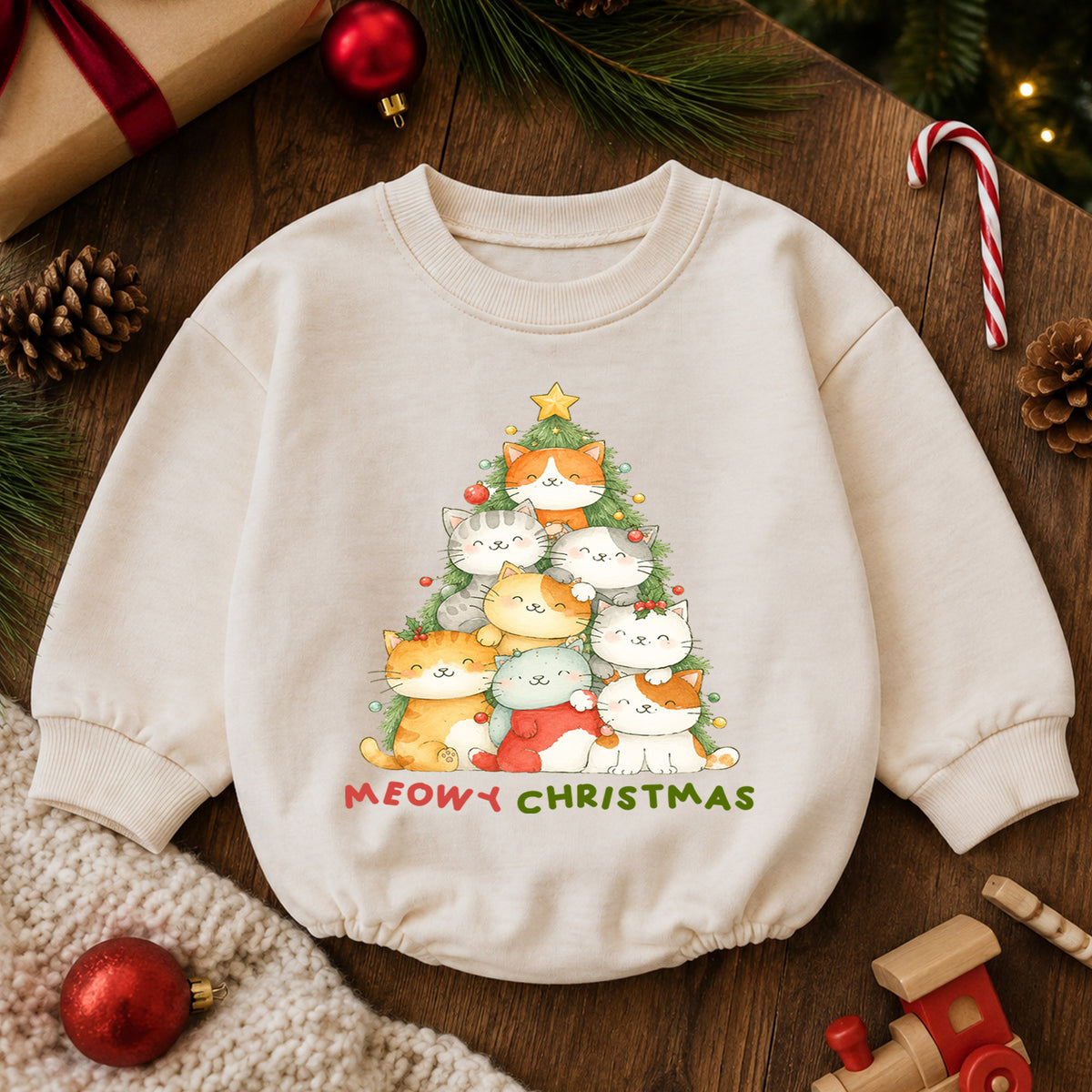 Vintage Snowman First Christmas Baby Romper, My 1st Christmas & 1st Birthday Holiday Outfit, Retro Snowman Xmas Gift — product view 6