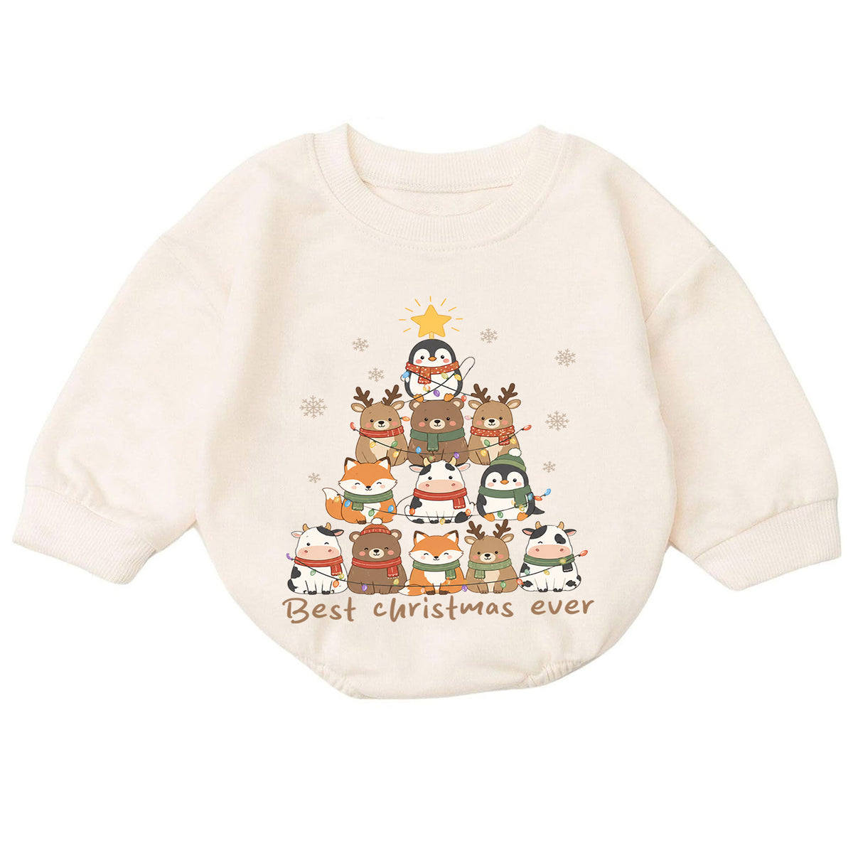 My 1st Christmas Baby Footprint Romper, Baby First Christmas & 1st Birthday Holiday Outfit, Newborn Xmas Keepsake, Cute Toddler Gift — product view 7