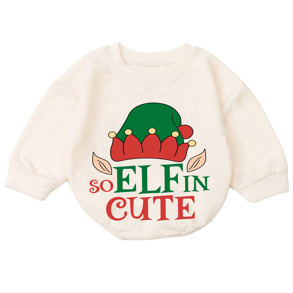 Santa We Good Baby Romper, Funny Christmas Toddler 1st Birthday Holiday Outfit, Cute Santa Claus Xmas Romper, Christmas Gift for Baby — product view 7