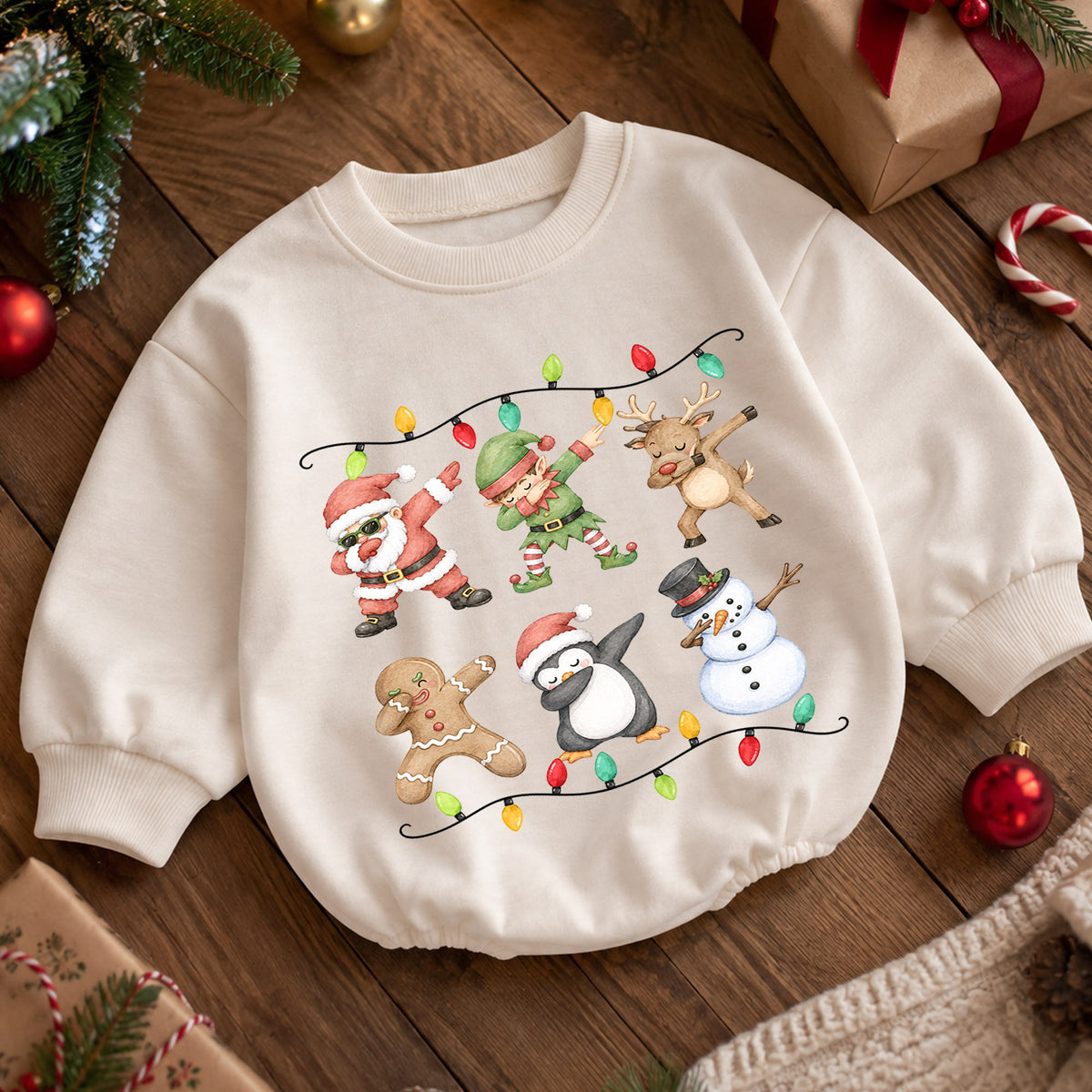 Sorry Santa I Drank the Milk Baby Romper, Funny Christmas Toddler Outfit, Santa Milk Xmas Romper, 1st Birthday Holiday Gift for Baby — product view 5