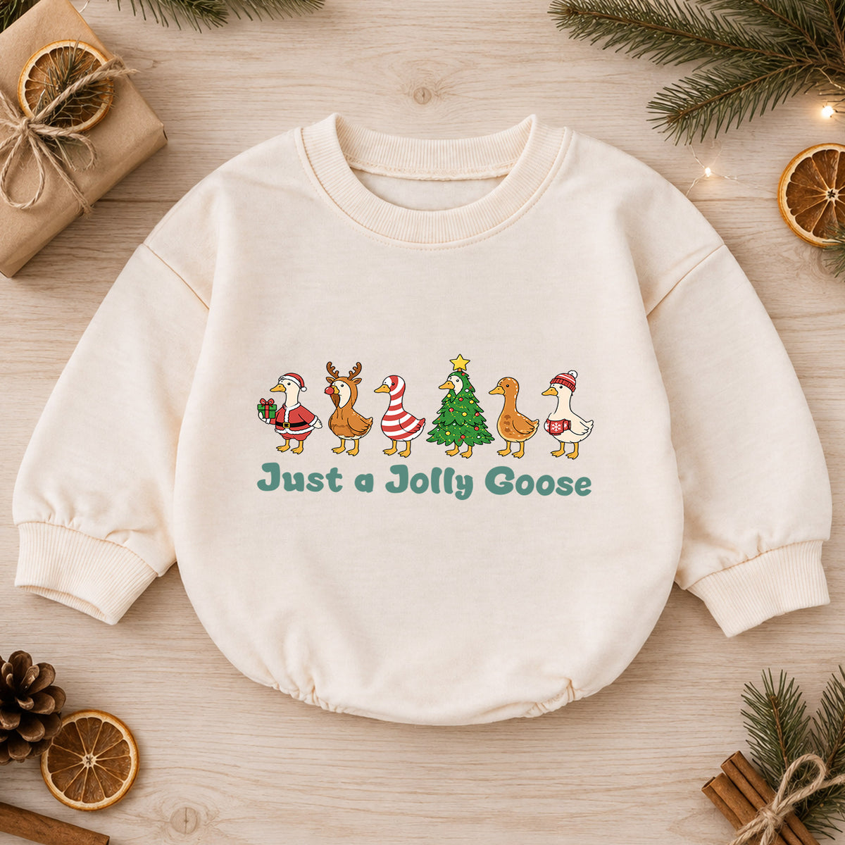 My 1st Christmas Gingerbread Baby Romper, First Christmas & 1st Birthday Holiday Outfit, Gingerbread Toddler Xmas Romper, Keepsake Gift — product view 1