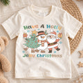 Have A Holly Jolly Christmas Kids Shirt, Cute Santa Snowman Christmas Tree Holiday Tee, Retro Xmas T Shirt, Festive Gift for Kids — product view 1