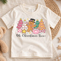 Oh Christmas Tree Kids Shirt, Pastel Gingerbread Holiday Tee, Pink Christmas Tree T Shirt, Cute Xmas Gift for Girls and Kids — product view 1