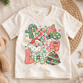 Fa La La Kids Christmas Shirt, Santa Christmas Tree Holiday Tee, Colorful Retro Christmas Shirt for Kids, Cute Festive Holiday Outfit and Gift — product view 1