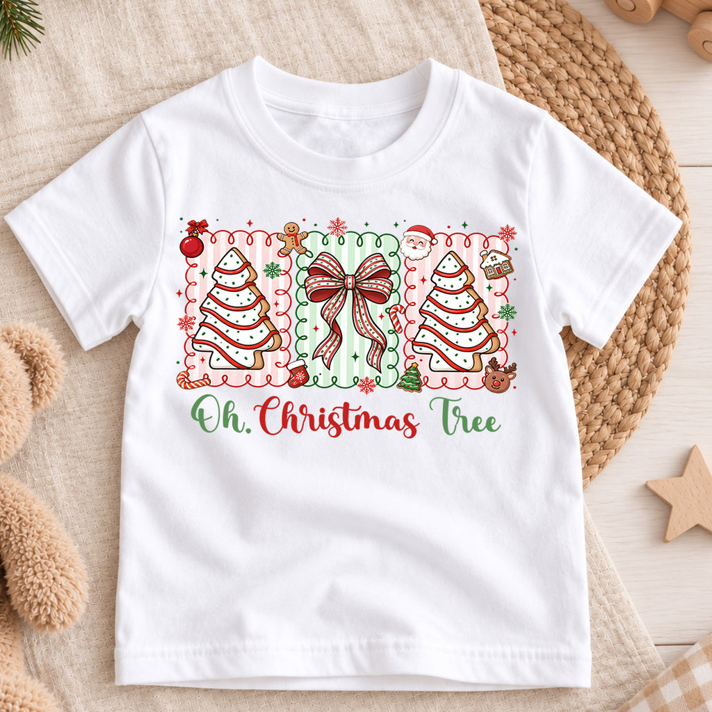 Cute Christmas Crew Kids Tee, Santa and Reindeer Christmas Shirt, Penguin Polar Bear Holiday T Shirt, Kids Xmas Gift — product view 3