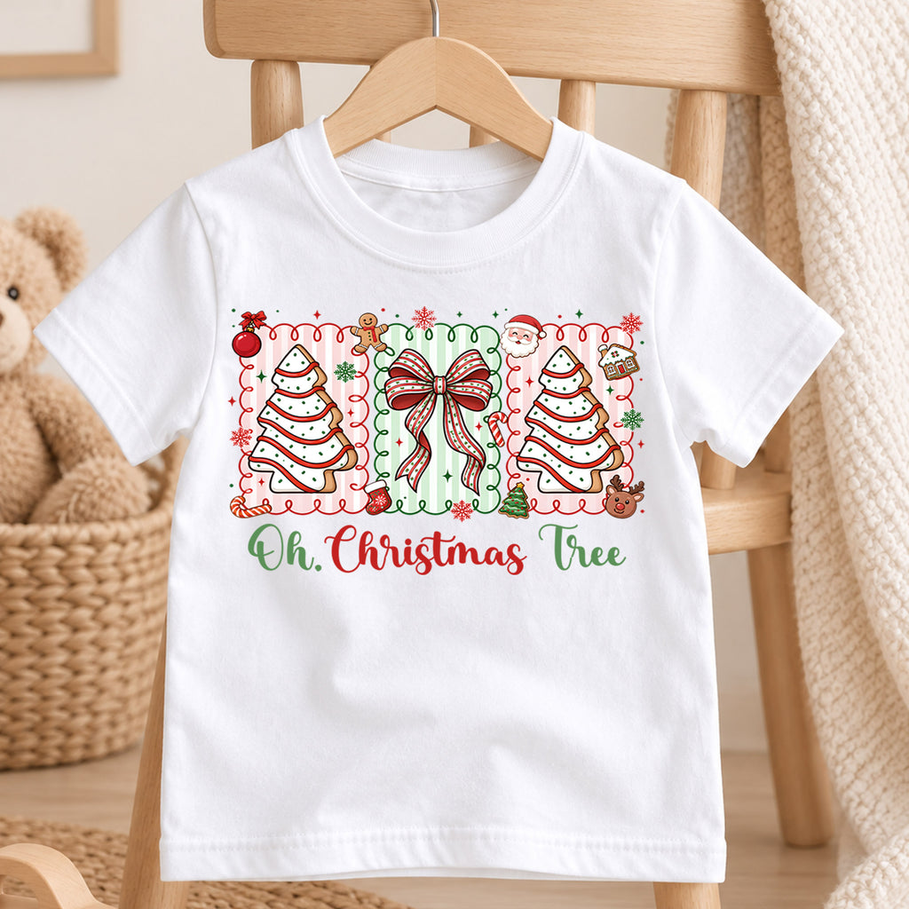 Cute Christmas Crew Kids Tee, Santa and Reindeer Christmas Shirt, Penguin Polar Bear Holiday T Shirt, Kids Xmas Gift — product view 4