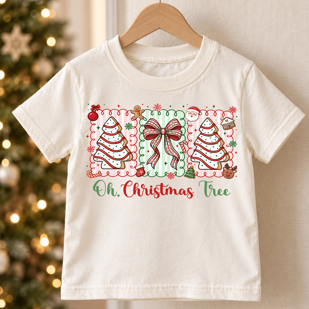 Cute Christmas Crew Kids Tee, Santa and Reindeer Christmas Shirt, Penguin Polar Bear Holiday T Shirt, Kids Xmas Gift — product view 5