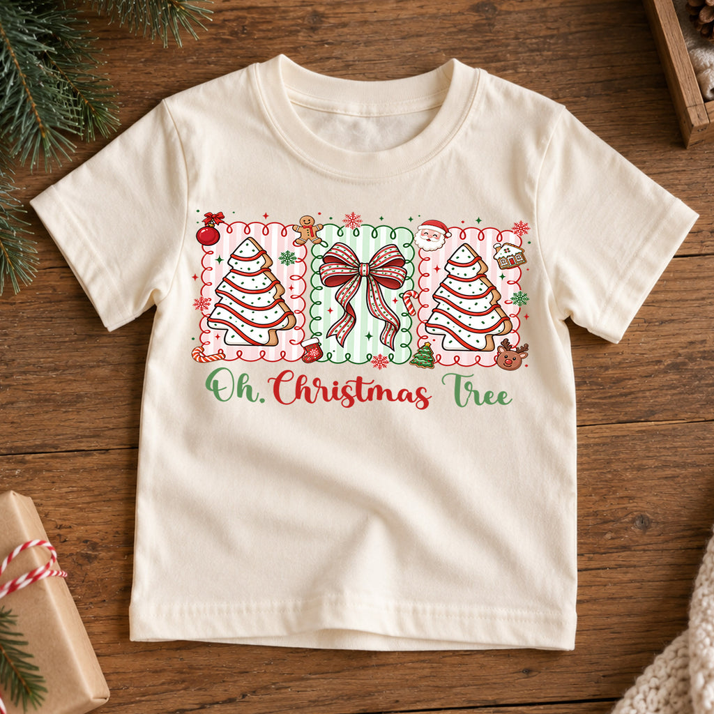 Cute Christmas Crew Kids Tee, Santa and Reindeer Christmas Shirt, Penguin Polar Bear Holiday T Shirt, Kids Xmas Gift — product view 7
