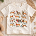 Christmas Deer Species Kids Shirt, Reindeer Wildlife Tee, Deer Identification Holiday T Shirt, Nature Lover Christmas Gift — product view 1