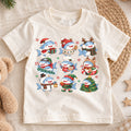 Christmas Shark Kids Bubble Top, Cute Shark Holiday Shirt, Funny Ocean Christmas Outfit, Toddler Xmas Gift Holiday Outfit for Boys Girls — product view 1