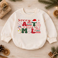 Funny Christmas Baby Romper, Sorry Santa I Drank the Milk Outfit, Retro Holiday Romper, Cute Toddler 1st Christmas Gift — product view 1