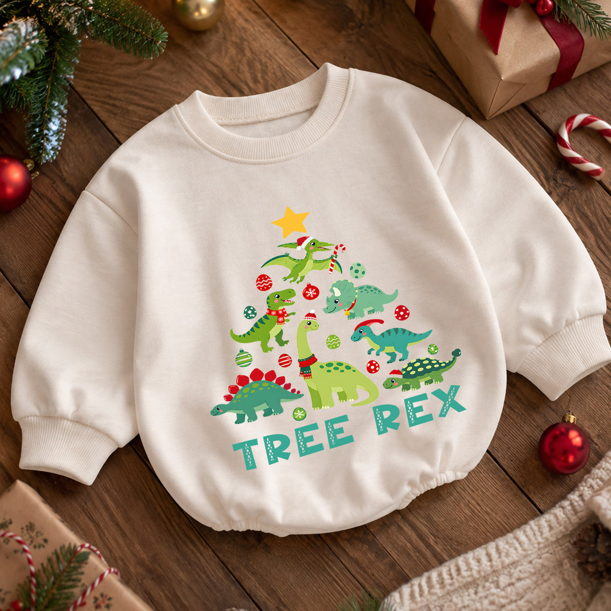 Christmas Chicken Baby Romper, Watercolor Holiday Chicken Family Romper, Farm Christmas Toddler Outfit, Cute 1st Birthday Xmas Gift — product view 5