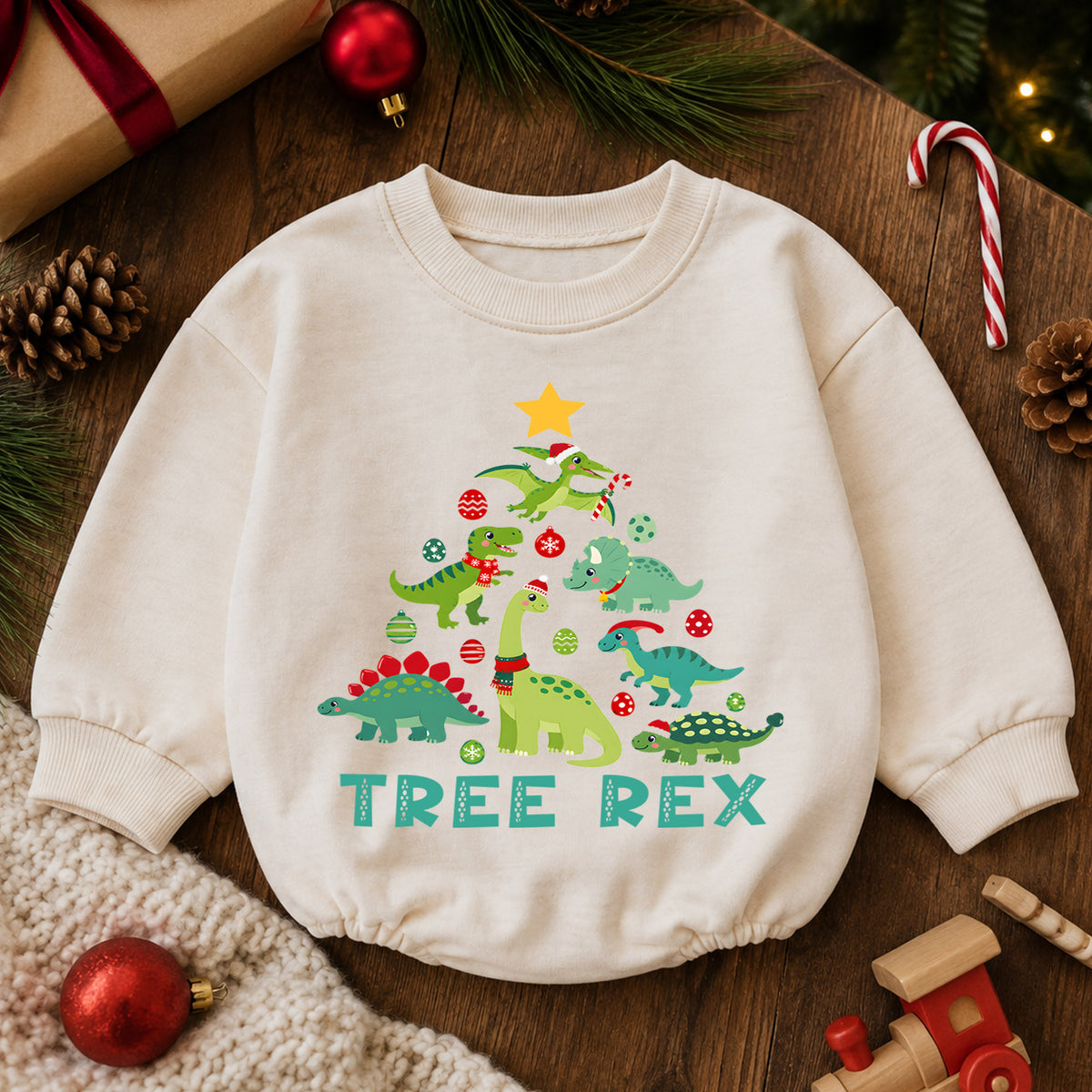 Christmas Chicken Baby Romper, Watercolor Holiday Chicken Family Romper, Farm Christmas Toddler Outfit, Cute 1st Birthday Xmas Gift — product view 6
