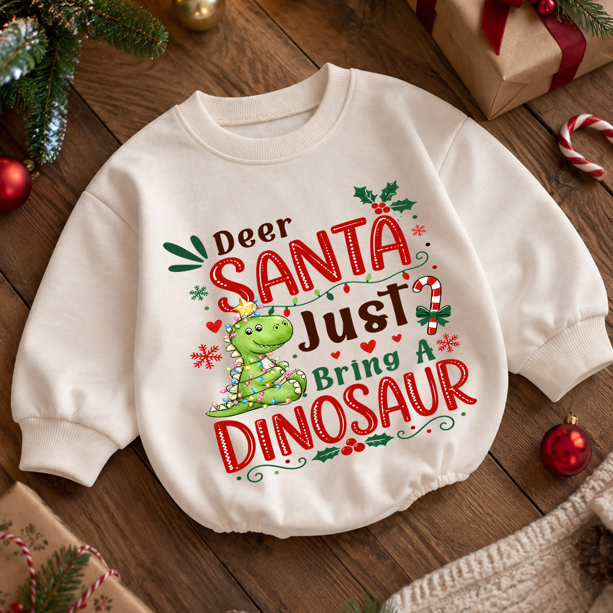 I’m Just So Elfin Cute Baby Romper, Funny Elf Christmas Toddler Outfit, Cute Holiday Romper, Baby 1st Birthday Xmas Gift — product view 5