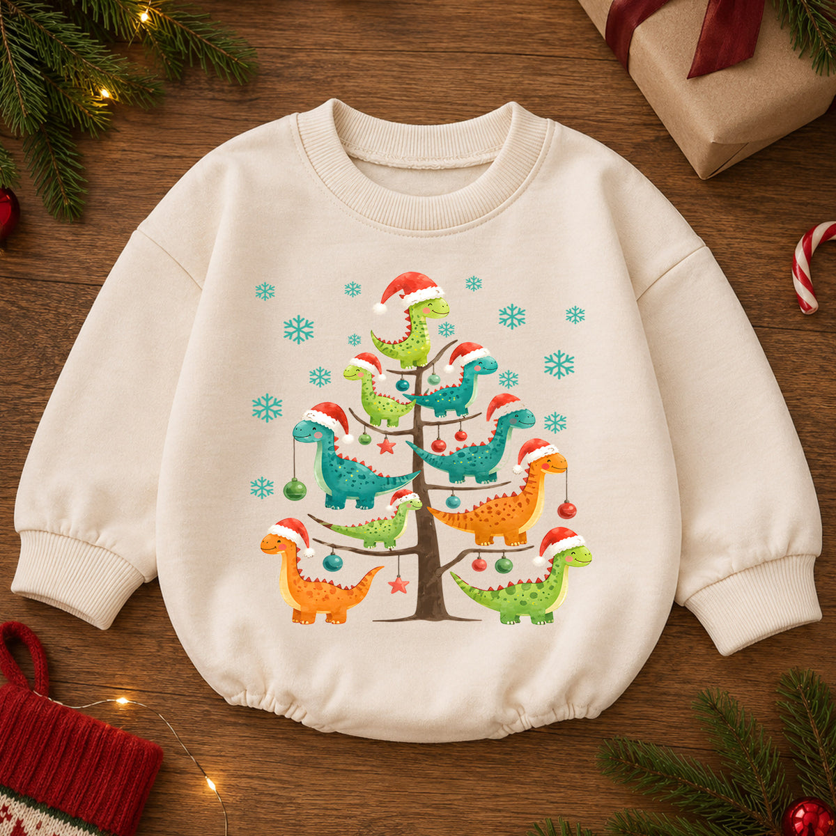 Santa’s Little Helper Baby Romper, Elf Christmas Toddler 1st Birthday Holiday Outfit, Cute Baby Xmas Romper, Christmas Gift for Toddler — product view 2