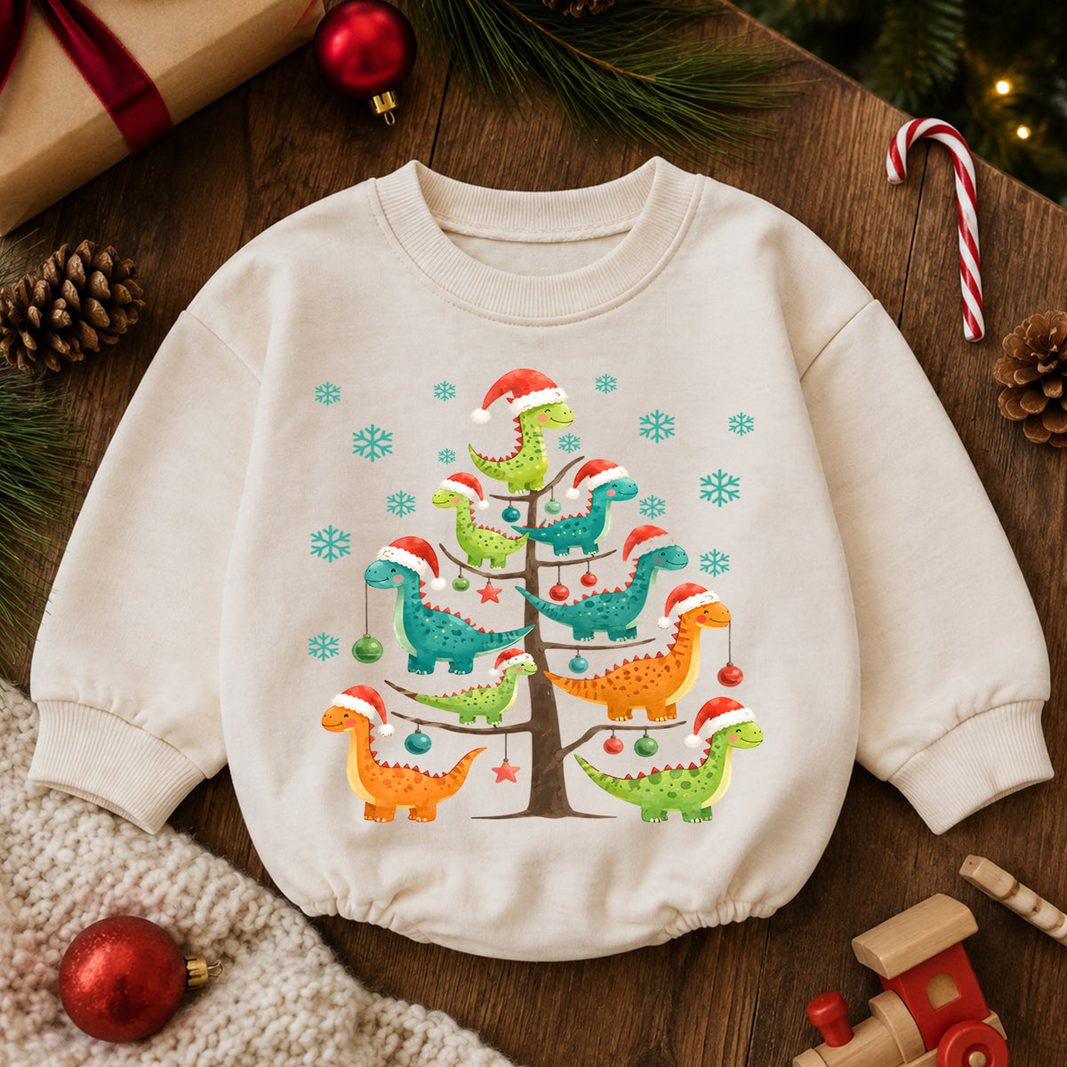 Santa’s Little Helper Baby Romper, Elf Christmas Toddler 1st Birthday Holiday Outfit, Cute Baby Xmas Romper, Christmas Gift for Toddler — product view 6