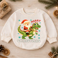 Ho Ho Ho Christmas Baby Romper, Christmas Lights Holiday Toddler Outfit, Watercolor Xmas Romper, 1st Birthday Christmas Gift for Baby — product view 1