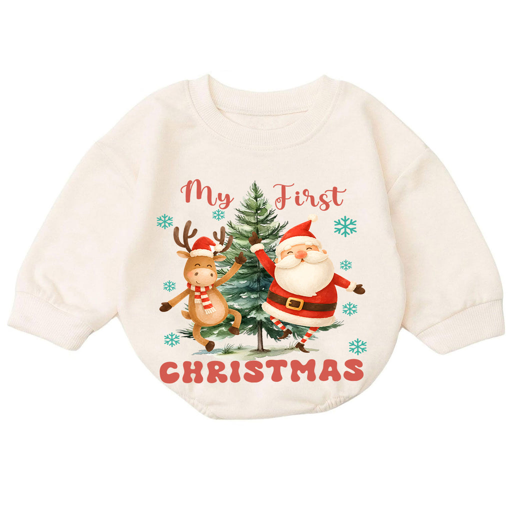 One Rex Christmas Baby Romper, Dinosaur 1st Birthday Holiday Outfit, T Rex Christmas Toddler Romper, Cute Dino Xmas Gift for Baby — product view 7