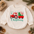 Santa’s Cutest Elf Baby Romper, Cute Christmas Elf Toddler 1st Birthday Holiday Outfit, North Pole Xmas Romper, Christmas Gift for Baby — product view 1