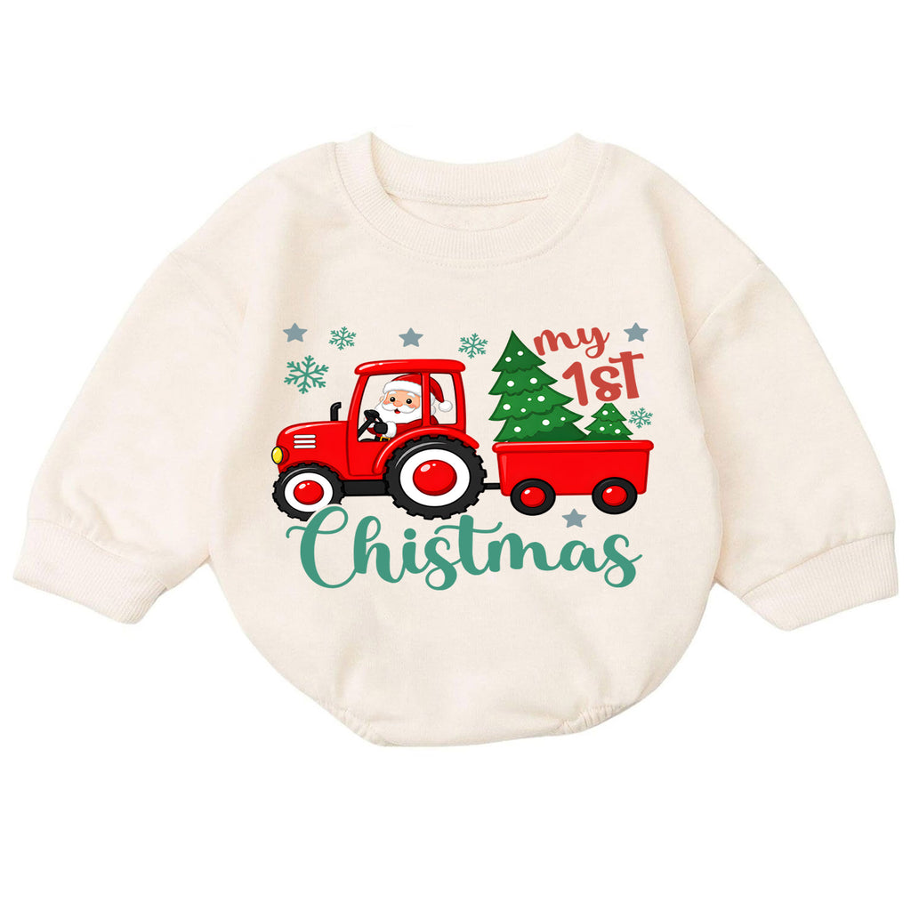 Santa’s Cutest Elf Baby Romper, Cute Christmas Elf Toddler 1st Birthday Holiday Outfit, North Pole Xmas Romper, Christmas Gift for Baby — product view 7