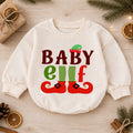 Baby Elf Christmas Romper, Cute Elf Baby Holiday Outfit, Santa Helper Toddler Xmas Romper, Baby 1st Christmas & 1st Birthday Gift — product view 1
