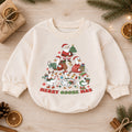 Christmas Goose Baby Romper, Merry Goosemas Holiday Outfit, Funny Festive Goose Romper, Cute Toddler 1st Christmas Gift — product view 1