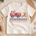 Christmas Fire Truck Kids Shirt, Nothing Runs Like a Reindeer Tee, Firefighter Christmas T Shirt, Holiday Gift for Boys — product view 1
