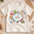 My First Christmas Kids Shirt, Santa Reindeer Winter Animals Tee, Baby First Christmas Holiday Keepsake Shirt, Cute Infant Christmas Gift — product view 1