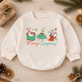 Merry Goosemas Goose Christmas Baby Romper, Funny Holiday Goose Outfit, Cute Farm Animal Christmas Romper, Xmas Gift for Baby — product view 1