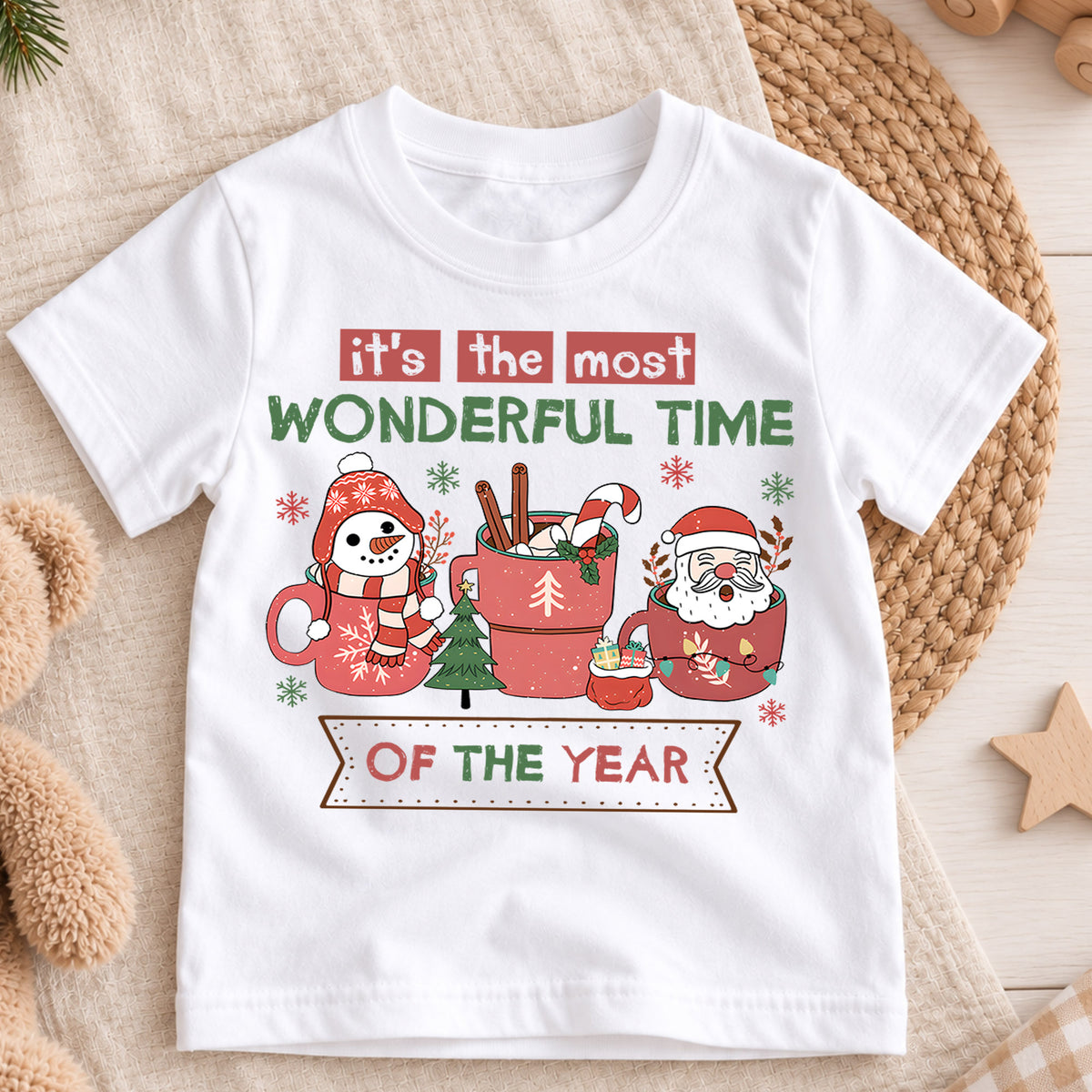 It’s the Most Wonderful Time of the Year Shirt, Christmas Tee, Holiday Shirt, Festive Winter, Family Matching Gift, Merry Christmas Outfit — product view 3