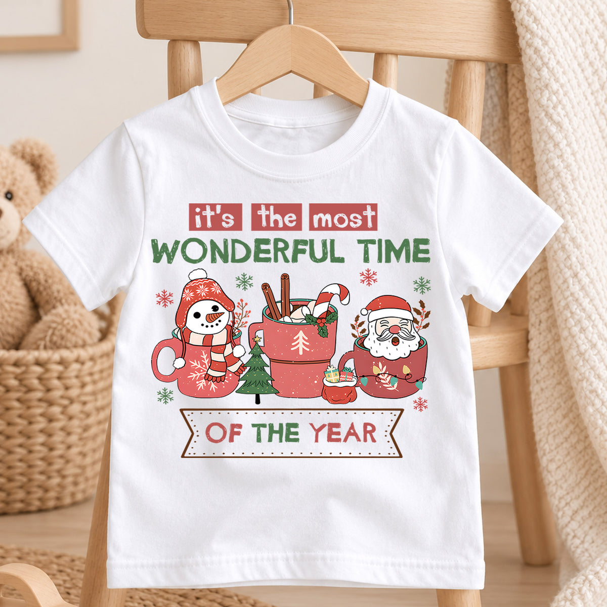 It’s the Most Wonderful Time of the Year Shirt, Christmas Tee, Holiday Shirt, Festive Winter, Family Matching Gift, Merry Christmas Outfit — product view 4