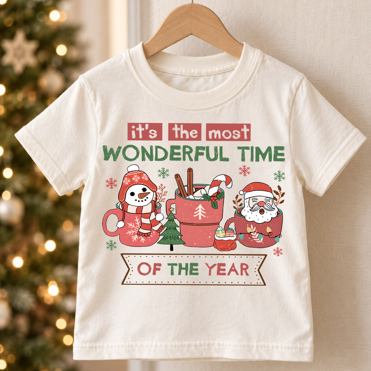 It’s the Most Wonderful Time of the Year Shirt, Christmas Tee, Holiday Shirt, Festive Winter, Family Matching Gift, Merry Christmas Outfit — product view 5