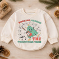 Rocking Around the Christmas Tree Baby Romper, Guitar Christmas Tree Holiday Outfit, Retro Music Xmas Romper Gift for Baby — product view 1