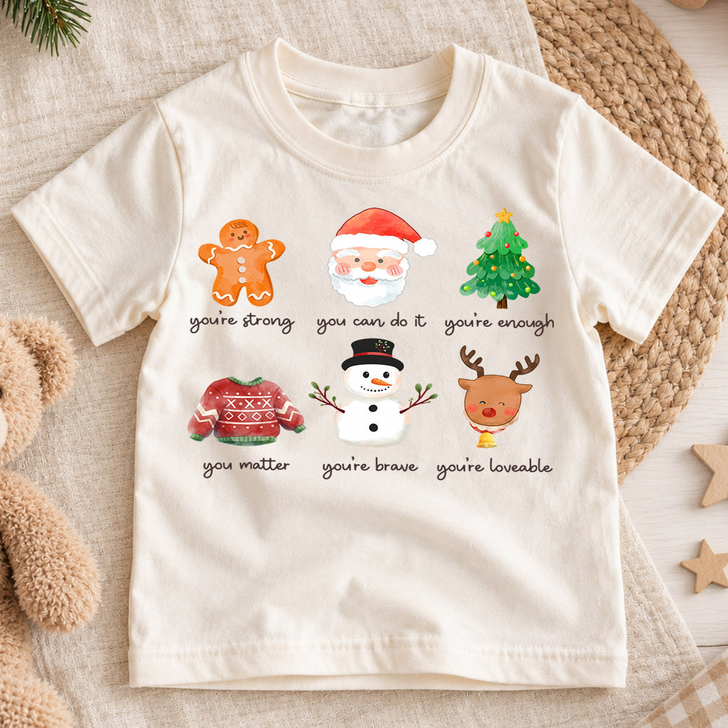 Christmas Goose Kids Shirt, Festive Goose on the Loose Tee, Gingerbread Rider Holiday Outfit for Boys Girls, Funny Christmas Kids Gift — product view 1
