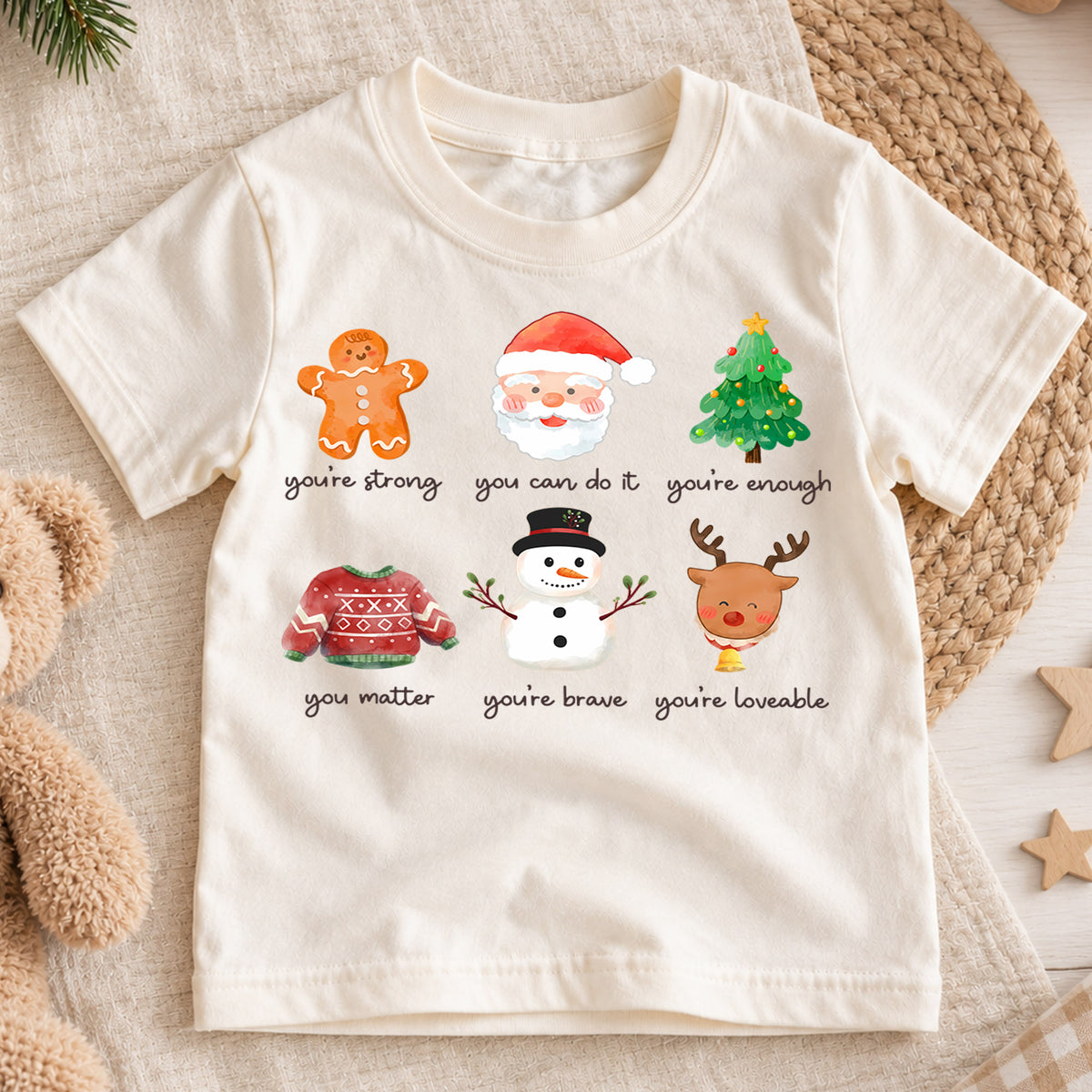 Christmas Goose Kids Shirt, Festive Goose on the Loose Tee, Gingerbread Rider Holiday Outfit for Boys Girls, Funny Christmas Kids Gift — product view 1