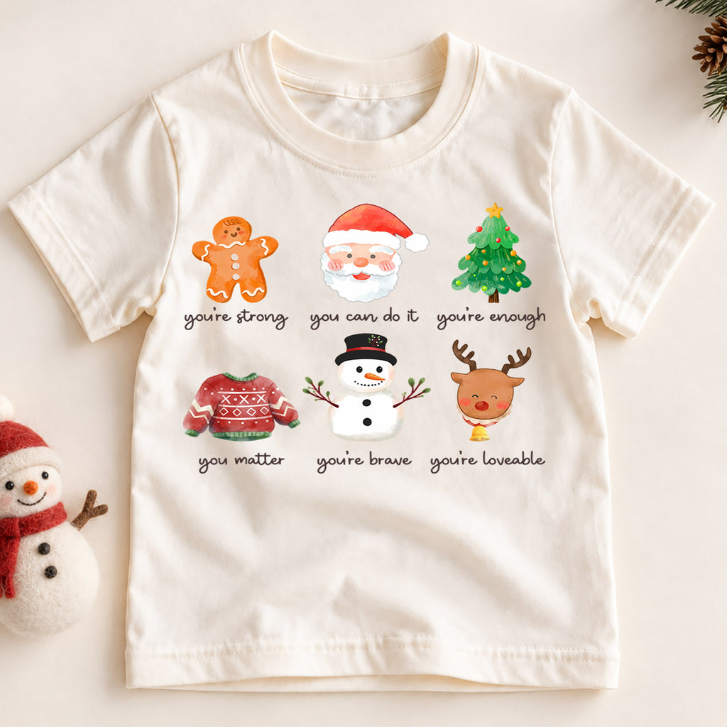 Christmas Goose Kids Shirt, Festive Goose on the Loose Tee, Gingerbread Rider Holiday Outfit for Boys Girls, Funny Christmas Kids Gift — product view 2