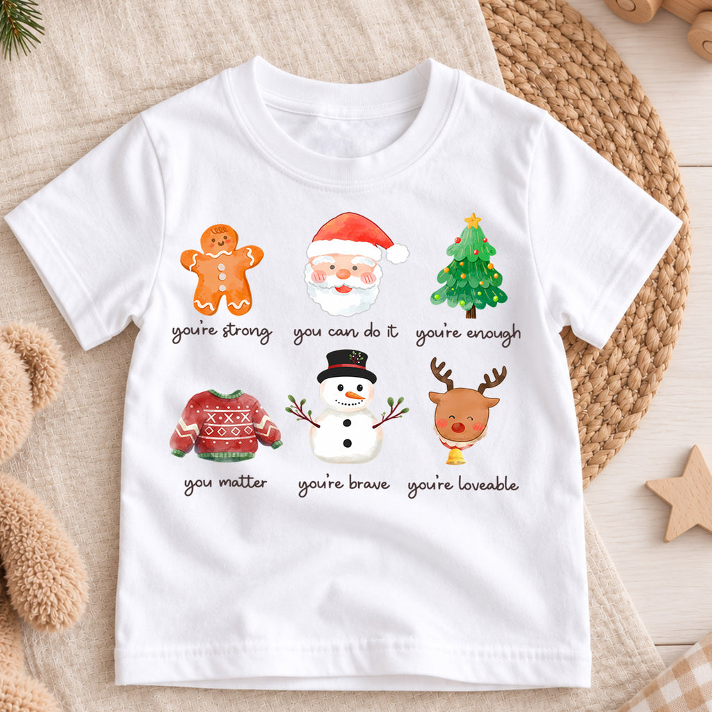 Christmas Goose Kids Shirt, Festive Goose on the Loose Tee, Gingerbread Rider Holiday Outfit for Boys Girls, Funny Christmas Kids Gift — product view 3