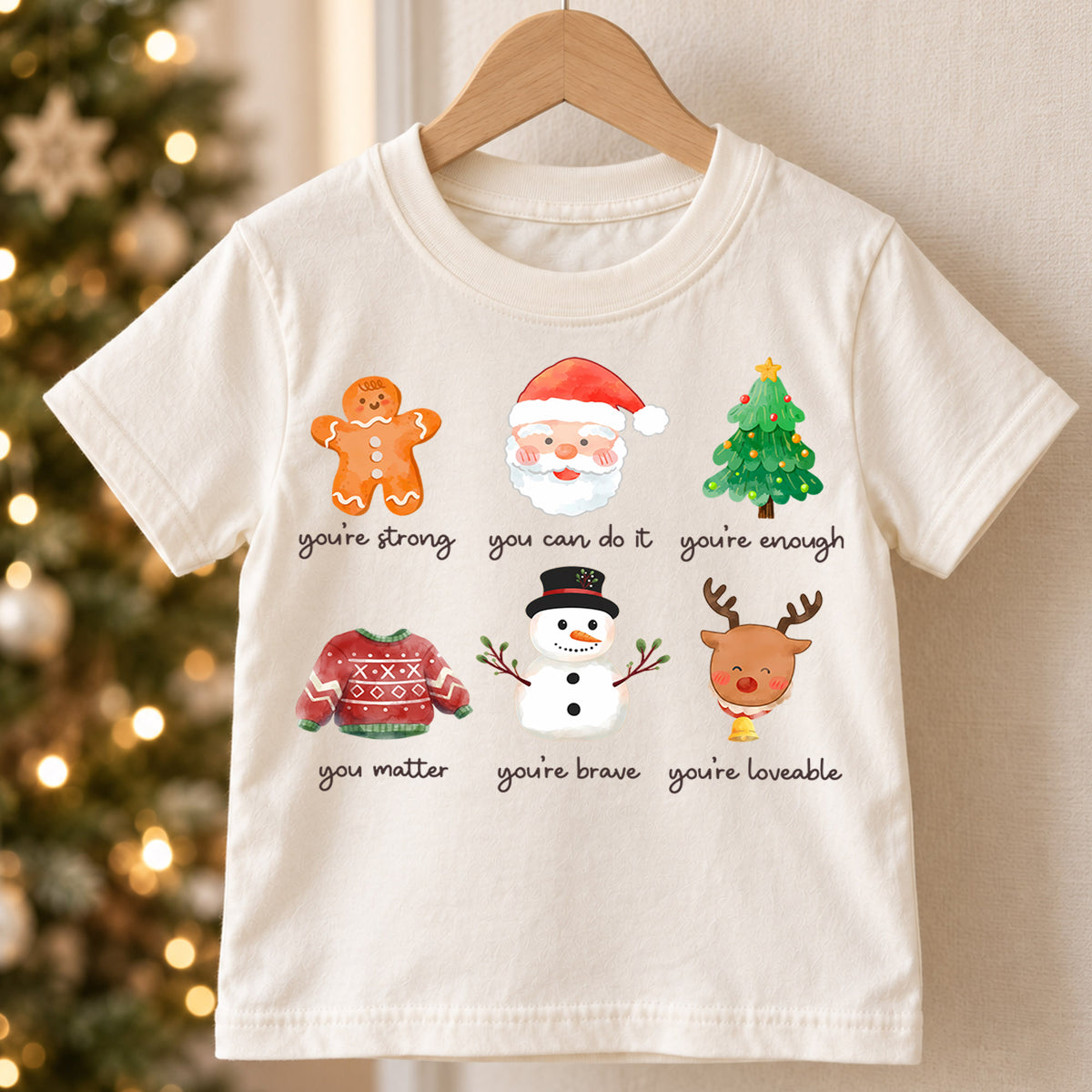 Christmas Goose Kids Shirt, Festive Goose on the Loose Tee, Gingerbread Rider Holiday Outfit for Boys Girls, Funny Christmas Kids Gift — product view 5
