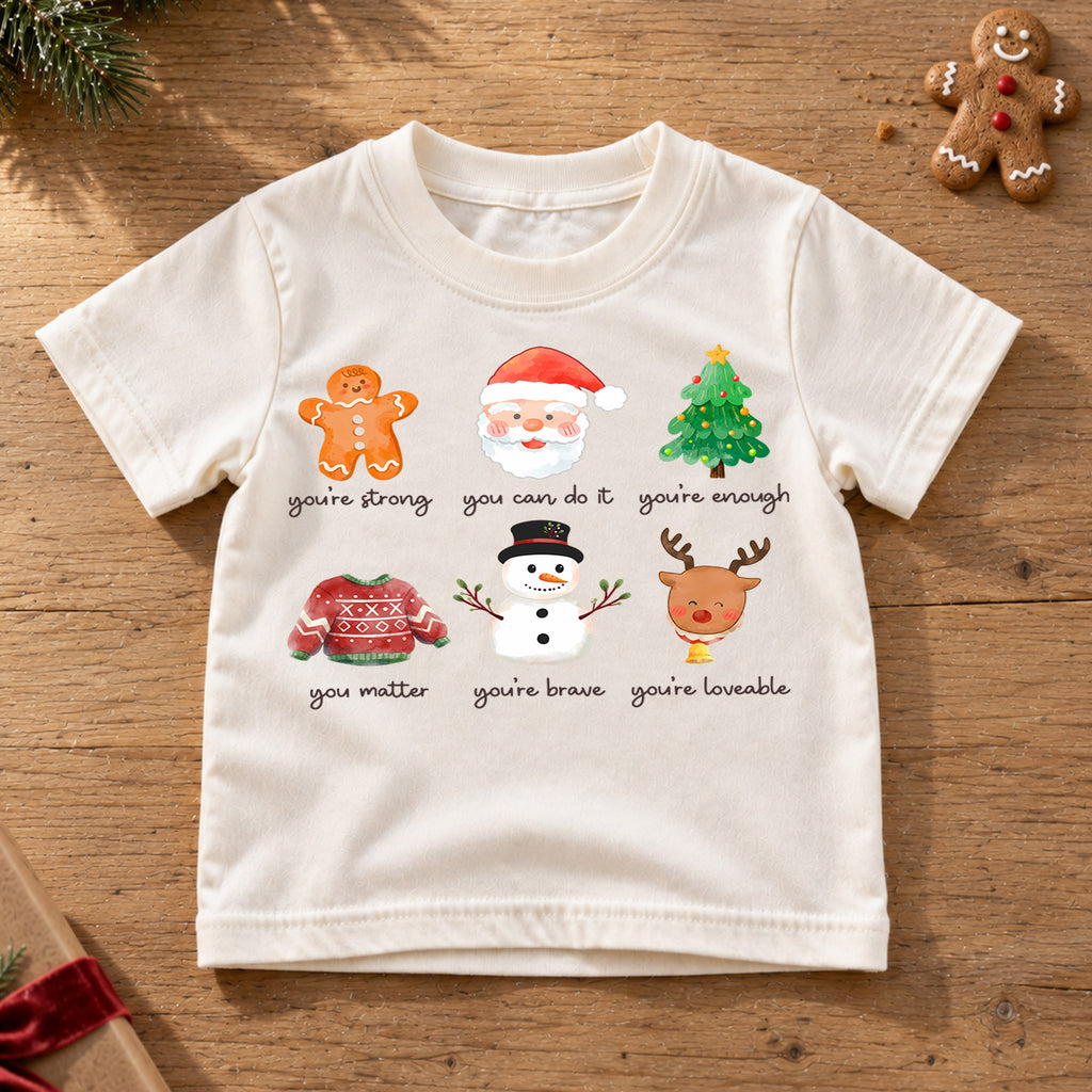 Christmas Goose Kids Shirt, Festive Goose on the Loose Tee, Gingerbread Rider Holiday Outfit for Boys Girls, Funny Christmas Kids Gift — product view 6