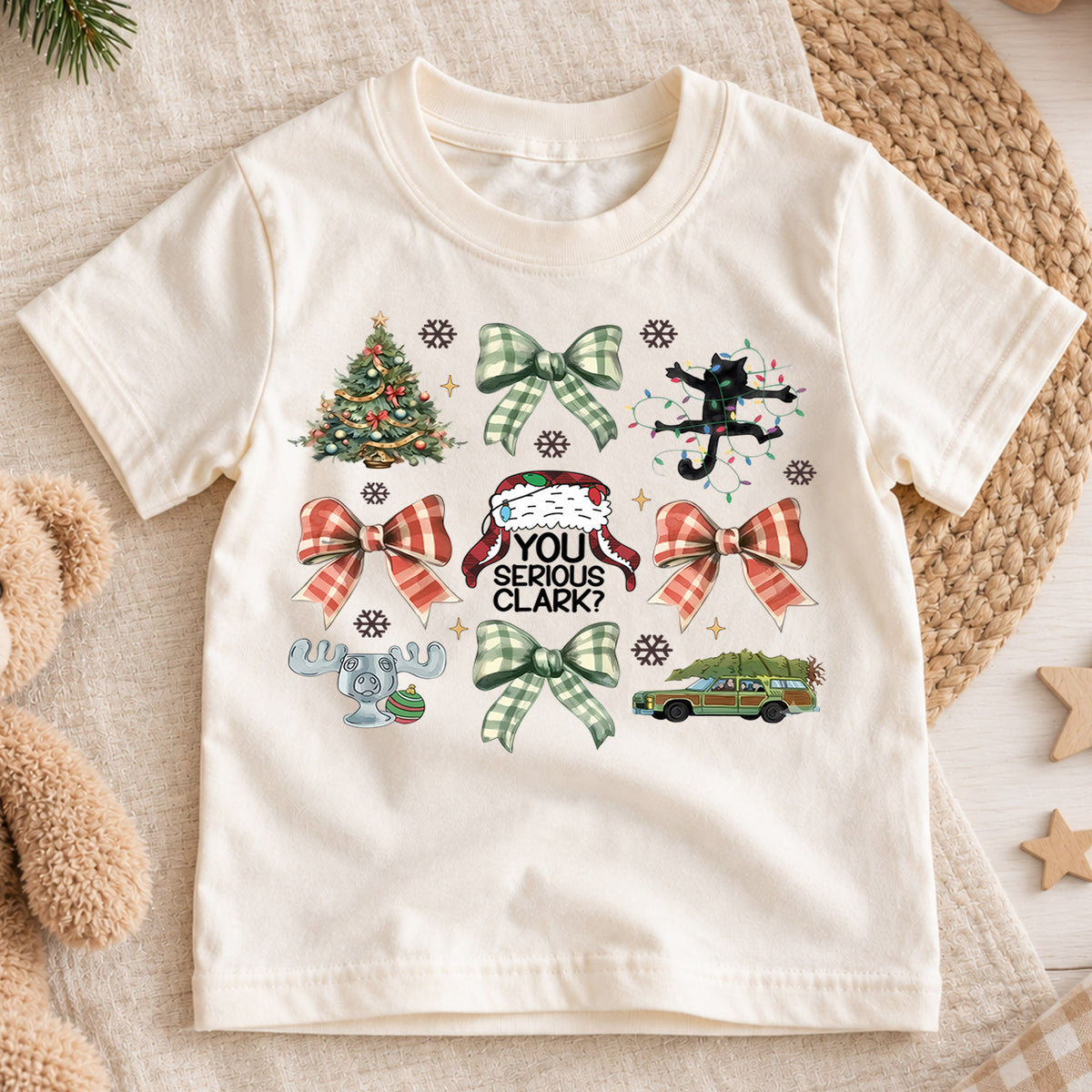 Christmas Squad Kids Shirt, Cute Santa Elf Snowman Holiday T Shirt, Christmas Outfit for Kids, Festive Xmas Gift for Boys and Girls (135 ký tự) — product view 1