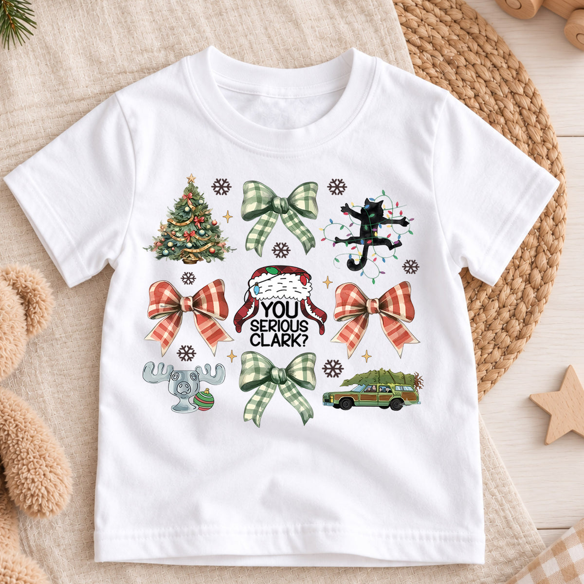 Christmas Squad Kids Shirt, Cute Santa Elf Snowman Holiday T Shirt, Christmas Outfit for Kids, Festive Xmas Gift for Boys and Girls (135 ký tự) — product view 3